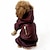 tanie Ubrania dla psów-Psy Płaszcz Ubrania dla szczeniąt Solidne kolory Moda Zima Ubrania dla psów Ubrania dla szczeniąt Stroje dla psów Czarny Brązowy Kostium dla dziewczynki i chłopca Sztuczne futro