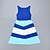 cheap Casual Dresses-Toddler Little Girls&#039; Dress Striped Blue Sleeveless Stripes Dresses Summer Regular Fit