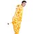 رخيصةأون بيجامات كيجورومي-للبالغين بيجاما كيجورومي زرافة بيجاما ونزي قماش الفانيلا أصفر تأثيري إلى الرجال والنساء ملابس للنوم الحيوانات رسوم متحركة عطلة / عيد ازياء