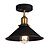 abordables Plafonniers-Diameter 26cm Industrial Ceiling Light Semi Flush Vintage Metal 1-Light Ceiling Lamp Dining Room Kitchen Light Fixture