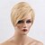 levne Přírodní paruky bez připínání-Směs lidských vlasů Paruka Volný Klasický Krátké účesy 2020 Klasické Rovné na stroji Béžová Blonde / Bleached Blonde Denní