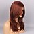 cheap Synthetic Trendy Wigs-Synthetic Wig Wavy Natural Wave Natural Wave With Bangs Wig Long Dark Red Synthetic Hair Women&#039;s Red MAYSU