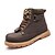 cheap Men&#039;s Boots-Men&#039;s Comfort Shoes Oxford / Leather / PU(Polyurethane) Spring / Fall British Boots Mid-Calf Boots Yellow / Dark Brown / Light Brown / Lace-up / Snow Boots / Fashion Boots / Combat Boots