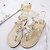 cheap Women&#039;s Sandals-Women&#039;s Sandals Summer / Fall Flat Heel Open Toe Novelty Casual Dress Rhinestone Leatherette Walking Shoes Gold