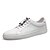 cheap Women&#039;s Sneakers-Unisex Sneakers Fall / Winter Flat Heel Round Toe Light Soles Wedding Party &amp; Evening Outdoor Lace-up / Plaid Leather / Nappa Leather White / Black