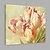levne Olejomalby-Hang-malované olejomalba Ručně malované - Květinový / Botanický motiv umělecké Plátno / Reprodukce plátna
