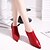 cheap Women&#039;s Boots-Women&#039;s Stiletto Heel Boots PU(Polyurethane) Spring / Fall Comfort Boots Stiletto Heel Pointed Toe Black / Red