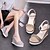 preiswerte Damensandalen-Damen Sandalen Keilabsätze Keilabsatz Offene Spitze Schnalle PU Komfort / Pumps Frühling / Sommer Gold / Silber / Party &amp; Festivität / Party &amp; Festivität