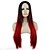 cheap Synthetic Trendy Wigs-Synthetic Wig Straight Kardashian Straight Wig Long Black / Red Synthetic Hair Women&#039;s Faux Locs Wig 100% kanekalon hair Ombre Hair Red Black StrongBeauty / Natural Hairline / Natural Hairline