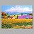 olcso Tájképek-Hang festett olajfestmény Kézzel festett - Landscape Művészi Vászon / Nyújtott vászon