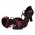 preiswerte Lateinamerikanische Schuhe-Damen Schuhe für den lateinamerikanischen Tanz Seide T-Schliesse Absätze Band-Bindung Blockabsatz Tanzschuhe Schwarz / Rot / Innen / Leder