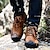 tanie Kozaki męskie-Męskie Botki Komfortowe buty Obuwie w stylu wojskowym Codzienny Skóra Czarny Brązowy Jesień Zima