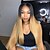 billige Blondeparykker med menneskehår-Human Hair Glueless Full Lace Full Lace Wig Rihanna style Brazilian Hair Straight Ombre Two Tone Wig 130% Density with Baby Hair Ombre Hair Natural Hairline African American Wig 100% Hand Tied Women&#039;s
