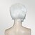 cheap Synthetic Trendy Wigs-Synthetic Wig Straight Straight Bob Wig Short White Synthetic Hair White