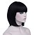 cheap Synthetic Trendy Wigs-Synthetic Wig Straight Style Bob Capless Wig Natural Black Synthetic Hair Black Wig Medium Length