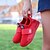 abordables Zapatillas deportivas de mujer-Mujer Zapatillas de Atletismo Deportivo Verano Cierre Autoadherente Tacón Plano Dedo redondo Suelas con luz Zapatos de Paseo PU Negro Rojo