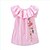cheap Casual Dresses-Toddler Little Girls&#039; Dress Floral Striped Blushing Pink Short Sleeve Stripes Dresses Summer