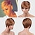 olcso Valódi hajból készült, sapka nélküli parókák-Emberi haj Paróka Egyenes Géppel készített közepes Auburn Napi