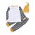 cheap Baby Boys&#039; Clothing Sets-Baby Boys&#039; Stripes Cotton / Casual / Daily Print / Geometic Long Sleeve Regular Regular Cotton Clothing Set Yellow