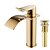 cheap Faucet Sets-Faucet Set - Waterfall Ti-PVD Centerset Single Handle One HoleBath Taps
