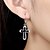 cheap Religious Jewelry-Women&#039;s Cubic Zirconia / AAA Cubic Zirconia Stud Earrings / Drop Earrings - Crystal, Zircon, Cubic Zirconia Personalized, Luxury, Cross Black For Party / Graduation / Daily / Silver Plated