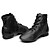 cheap Jazz Shoes-Men&#039;s Jazz Shoes Performance Boots Flat Heel Lace-up Black