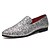 voordelige Hereninstappers &amp; loafers-Voor heren Instappers en instappers Mocassin Loafers rijden Nieuwigheid Loafers Brits Bruiloft Casual Feesten &amp; Uitgaan Glitter Zwart Zilver Goud Herfst Zomer / Sprankelend glitter / Toimisto &amp; ura