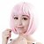cheap Costume Wigs-Synthetic Wig Straight Straight Bob With Bangs Wig Pink Short Burgundy Light Pink Synthetic Hair Women&#039;s Red Pink Neitsi