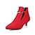 cheap Women&#039;s Boots-Women&#039;s Boots Plus Size Dress Solid Colored Booties Ankle Boots Winter Buckle Kitten Heel Pointed Toe Comfort Leatherette Loafer Black Red Green