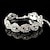 billiga Armband-Dam Tennis Armband Blomma Grå pärla Armband Smycken Silver Till Bröllop Party Gåva Dagligen Ceremoni Förlovning