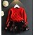 abordables Robes-Robe Fille Bébé Petit Imprimé Violet Rouge Coton Polyester Manches Longues Fleur Robes Automne Printemps