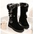 Χαμηλού Κόστους Γυναικείες Μπότες-Γυναικεία Μπότες Causal Χειμώνας Ανατομικό Μπότες Χιονιού Δέρμα Nubuck Ύφασμα Μαύρο Κόκκινο