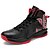 abordables Zapatillas deportivas de hombre-Hombre Zapatos PU Primavera Otoño Confort Zapatillas de Atletismo Baloncesto Con Cordón para Casual Negro Rojo Negro/Rojo