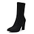 cheap Women&#039;s Boots-Women&#039;s Boots Casual Office &amp; Career Dress Winter Stiletto Heel Pointed Toe Comfort Leatherette Silver Black