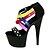 preiswerte Damensandalen-Damen Schuhe PU Sommer formale Schuhe Sandalen Stöckelabsatz Peep Toe Niete / Schnalle / Schnürsenkel für Kleid / Party &amp; Festivität