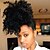 preiswerte Echthaarperücken mit Spitze-Echthaar Ohne Klebstoff und  Spitze in der Front / Spitzenfront Perücke Brasilianisches Haar Kinky Curly Perücke Stufenhaarschnitt / Mit Strähnen 130% Gefärbte Haarspitzen (Ombré Hair) / Natürlicher