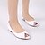 abordables Chaussures de mariée-Femme Chaussures de mariage Talon Plat Bout ouvert Fleur / Combinaison Satin Confort / Ballerine Printemps / Eté Blanche / Violet / Champagne / Mariage / Soirée &amp; Evénement / EU39