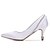 cheap Wedding Shoes-Women&#039;s Wedding Shoes Kitten Heel / Cone Heel / Low Heel Pointed Toe Rhinestone / Sparkling Glitter / Stitching Lace Satin Comfort / Basic Pump Spring / Summer White / Purple / Champagne