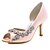 cheap Wedding Shoes-Women&#039;s Wedding Shoes Stiletto Heel Round Toe Crystal Elastic Fabric Basic Pump Spring / Summer Red / Light Pink / Ivory / Party &amp; Evening