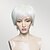 cheap Synthetic Trendy Wigs-Synthetic Wig Straight Straight Bob Wig Short White Synthetic Hair White