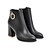 cheap Women&#039;s Boots-Women&#039;s Boots Block Heel Boots Dress Winter Buckle Chunky Heel Pointed Toe Comfort Walking Faux Leather Black Red Brown