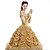 cheap Movie &amp; TV Theme Costumes-Princess Queen Cosplay Costume Party Costume Masquerade Women&#039;s Movie Cosplay Dress Gloves Petticoat Christmas Halloween Carnival Ssatin / Wig / Stitching Lace / Wig