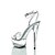 abordables Sandalias de mujer-Mujer Sandalias Lentejuelas cristal brillo Tacón Stiletto Punta abierta Zapatos formales Vestido Fiesta y Noche Hebilla Lentejuela PU Verano Plata