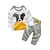 economico Completini per neonati-Bambino Da ragazzo Cartone animato Casual Con stampe Animali Manica lunga Completo Bianco