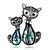 preiswerte Brosche-Damen Broschen Krystall Diamantimitate Katze Tier Personalisiert Luxus Klassisch Retro Grundlegend Brosche Schmuck Silber Für Weihnachten Hochzeit Party Geburtstag Neues Baby Abschluss