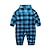 cheap Baby Boys&#039; One-Piece-Baby Boys&#039; Check Plaid Long Sleeve Overall &amp; Jumpsuit Blue