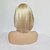 cheap Synthetic Trendy Wigs-Synthetic Wig Straight Straight Bob With Bangs Wig Blonde Short Blonde Synthetic Hair Women&#039;s Side Part With Bangs Blonde
