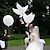 billige Bursdagdekor-5 stk stor størrelse 1055x42cm heliumduve bryllup ballong fest dekorasjon hvitduke ballong105 * 42cm