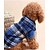 Недорогие Одежда для собак-Собака Футболка Одежда для собак На каждый день В клетку Красный Зеленый Синий Костюм Для домашних животных