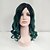 cheap Synthetic Trendy Wigs-Synthetic Wig Wavy Wavy Wig Medium Length Black / Dark Green Synthetic Hair Women&#039;s Ombre Hair Dark Roots Green